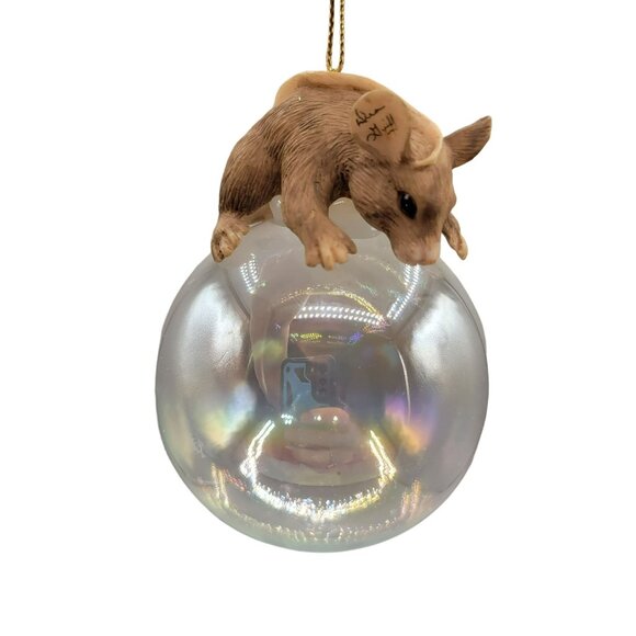 Charming Tails Mackenzie Blowing Bubble Christmas Ornament Retired 87/191 Signed - Picture 1 of 8